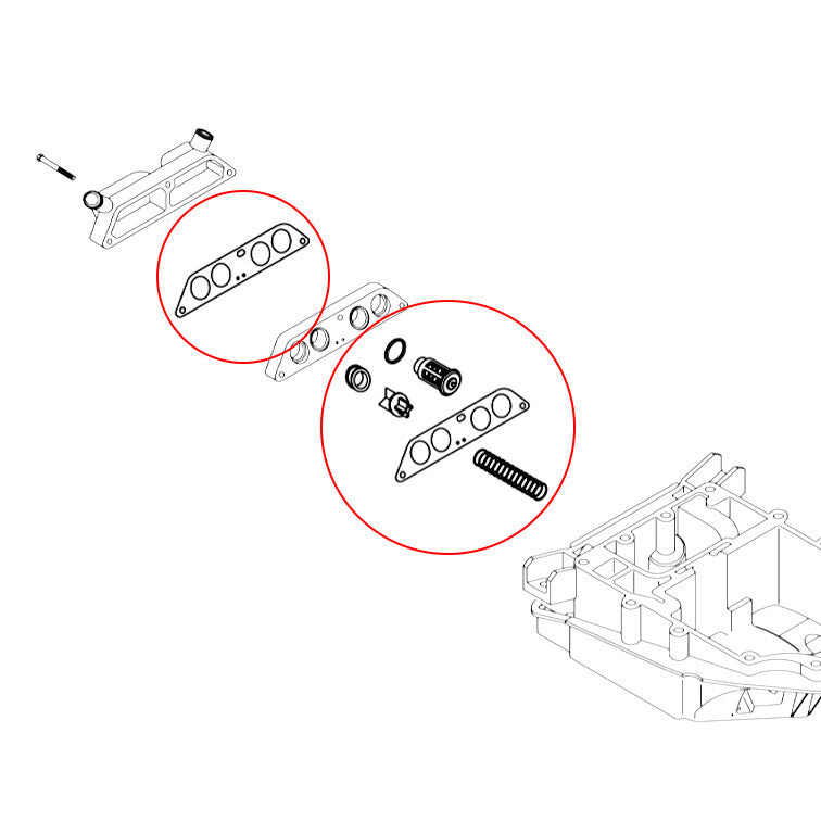 18-3673 434841 Thermostat Kit With Hoses for Johnson Evinrude V4 Crossflow 65 140HP