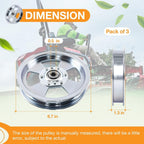 5102831 Flat Idler Pulley for Ferris 48 52 61 72 Deck Lawn Mower 5104717 3 Pack