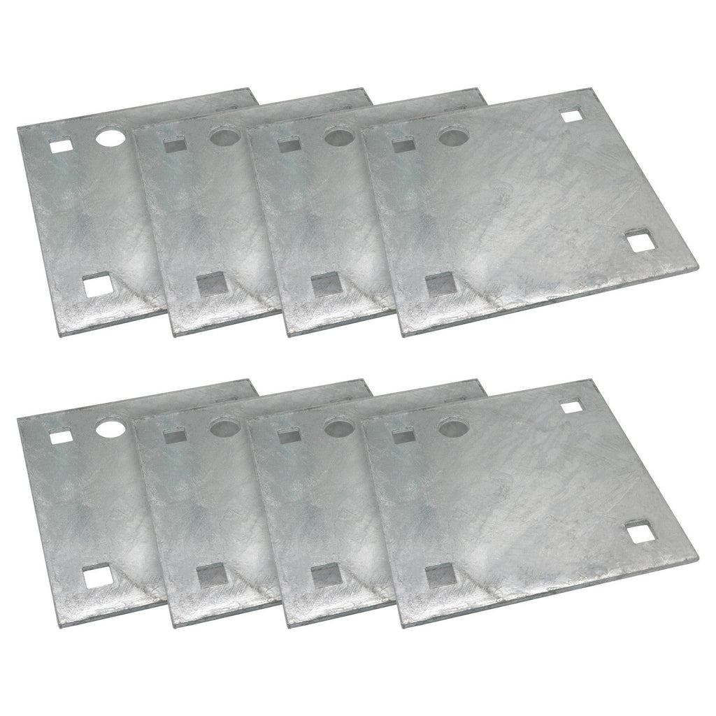 Stationary Floating Dock Backer Plates 5 x 5 Heavy Duty Galvanized Steel 8 Pieces