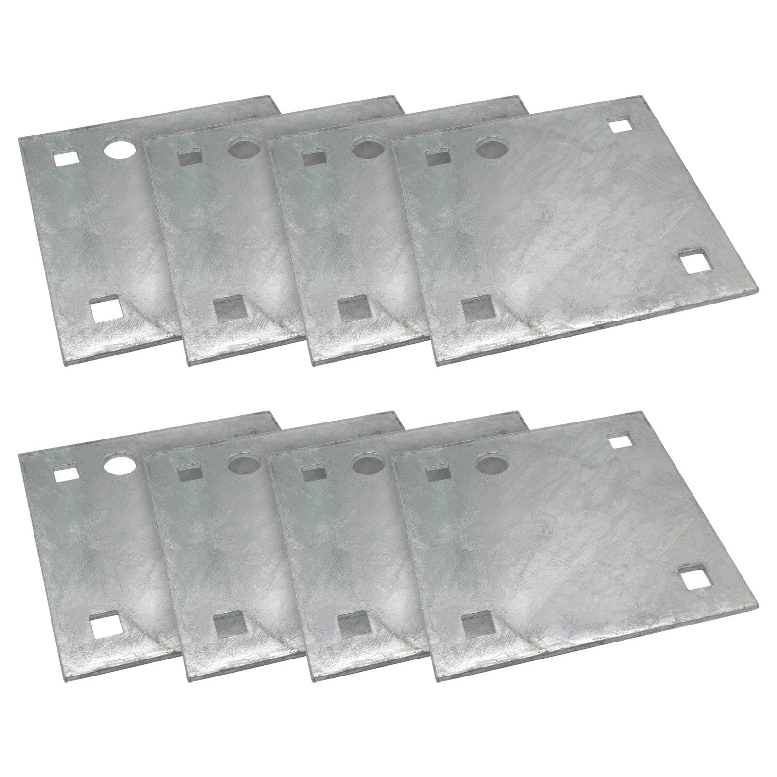 Stationary Floating Dock Backer Plates 5 x 5 Heavy Duty Galvanized Steel 8 Pieces