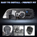 Front Fog Headlight Lamp w/ Bulbs and Harness Kit for Honda Accord 4-Door 03-07