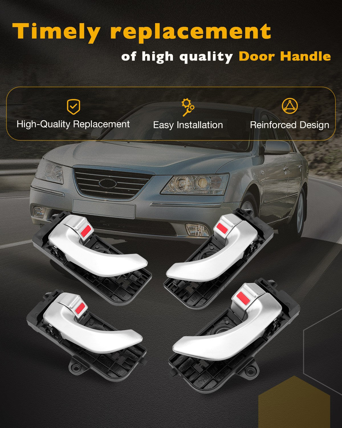 826513K000 Outside Interior Door Handle Set for Hyundai Sonata 2006-2008