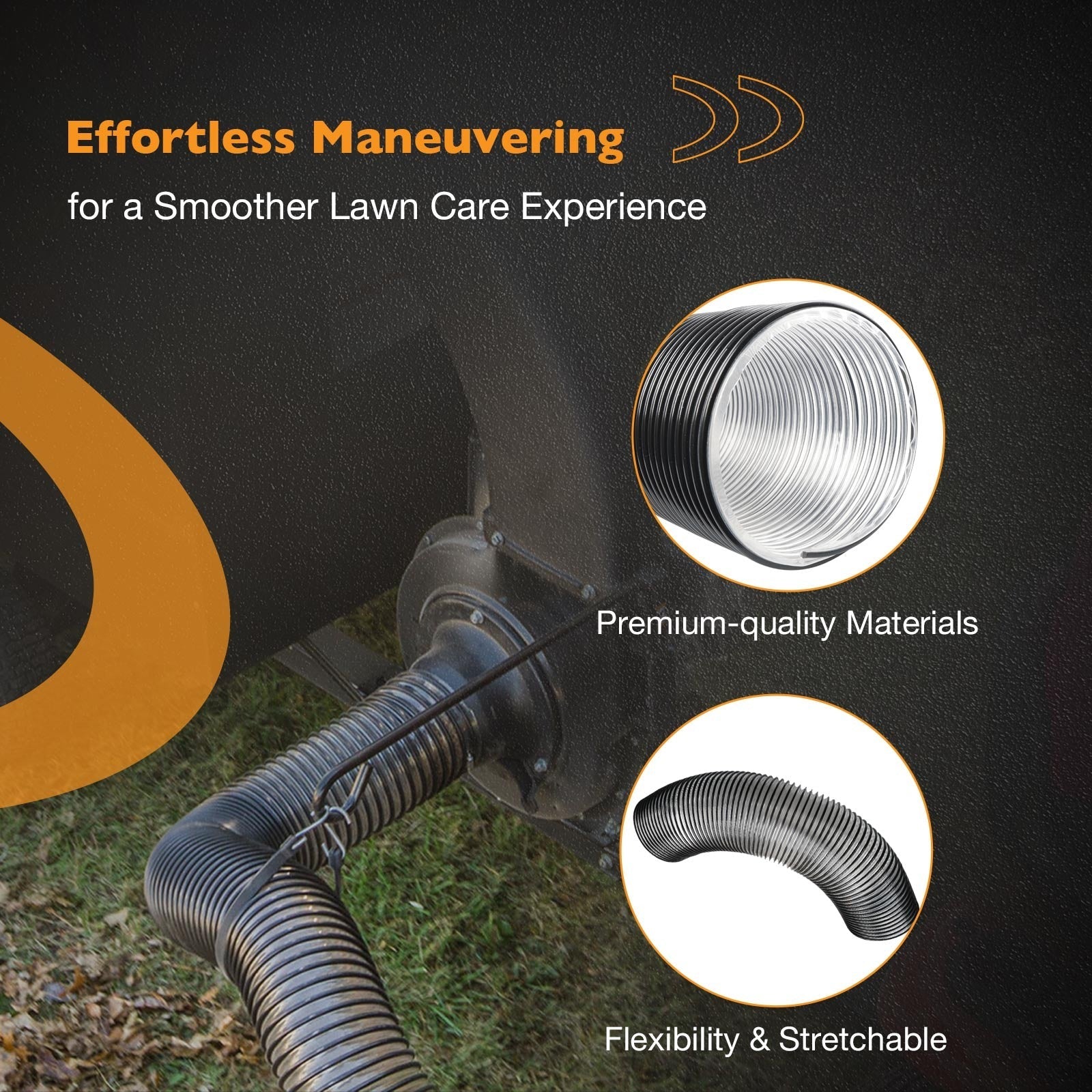 41882 Lawn Vacuum Hose 6x84 Inch with Clamps for Agri Fab Mow N Vacs 69860