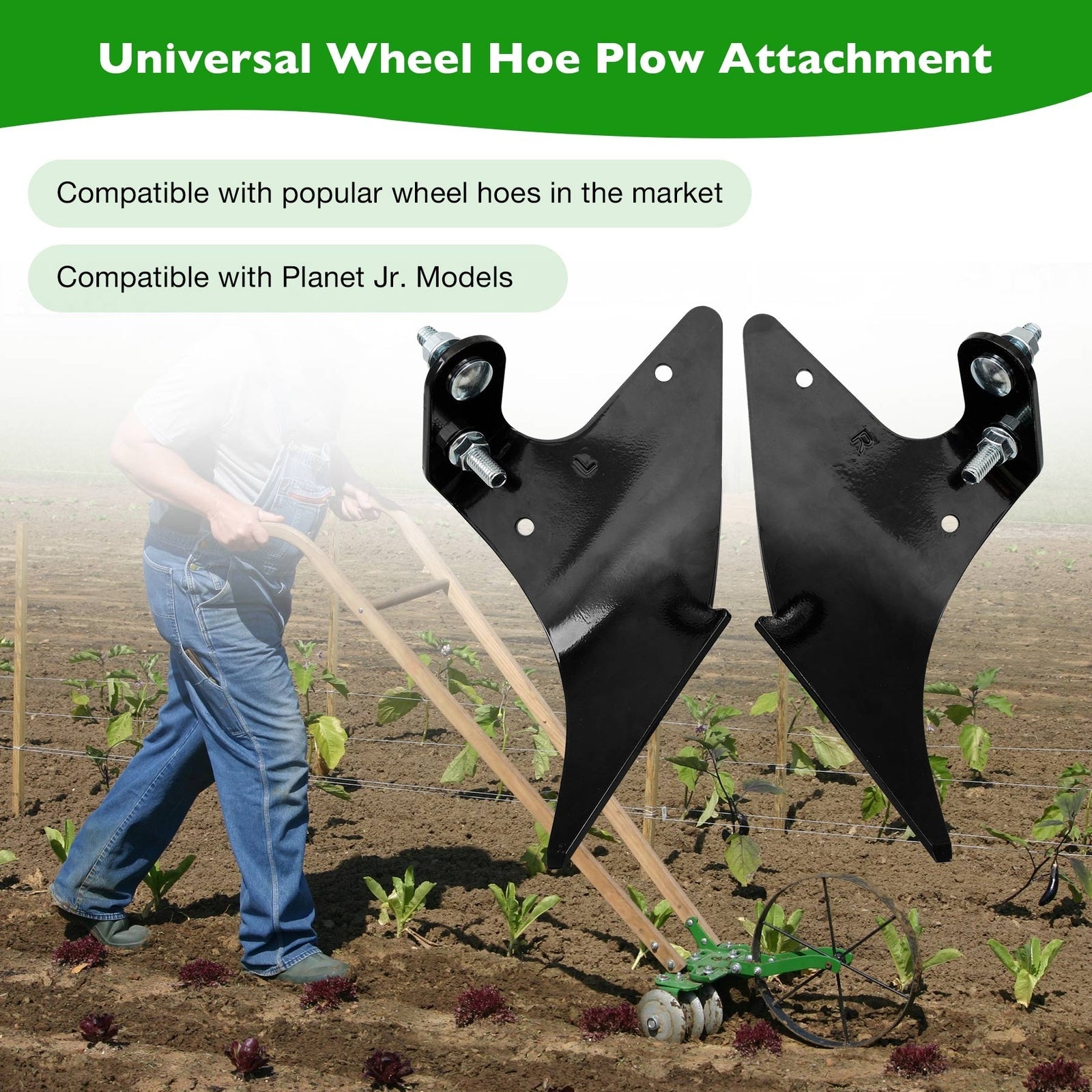 Heavy Duty Hoss Wheel Hoe Plow Set with Attachments for Planet Jr Other Model