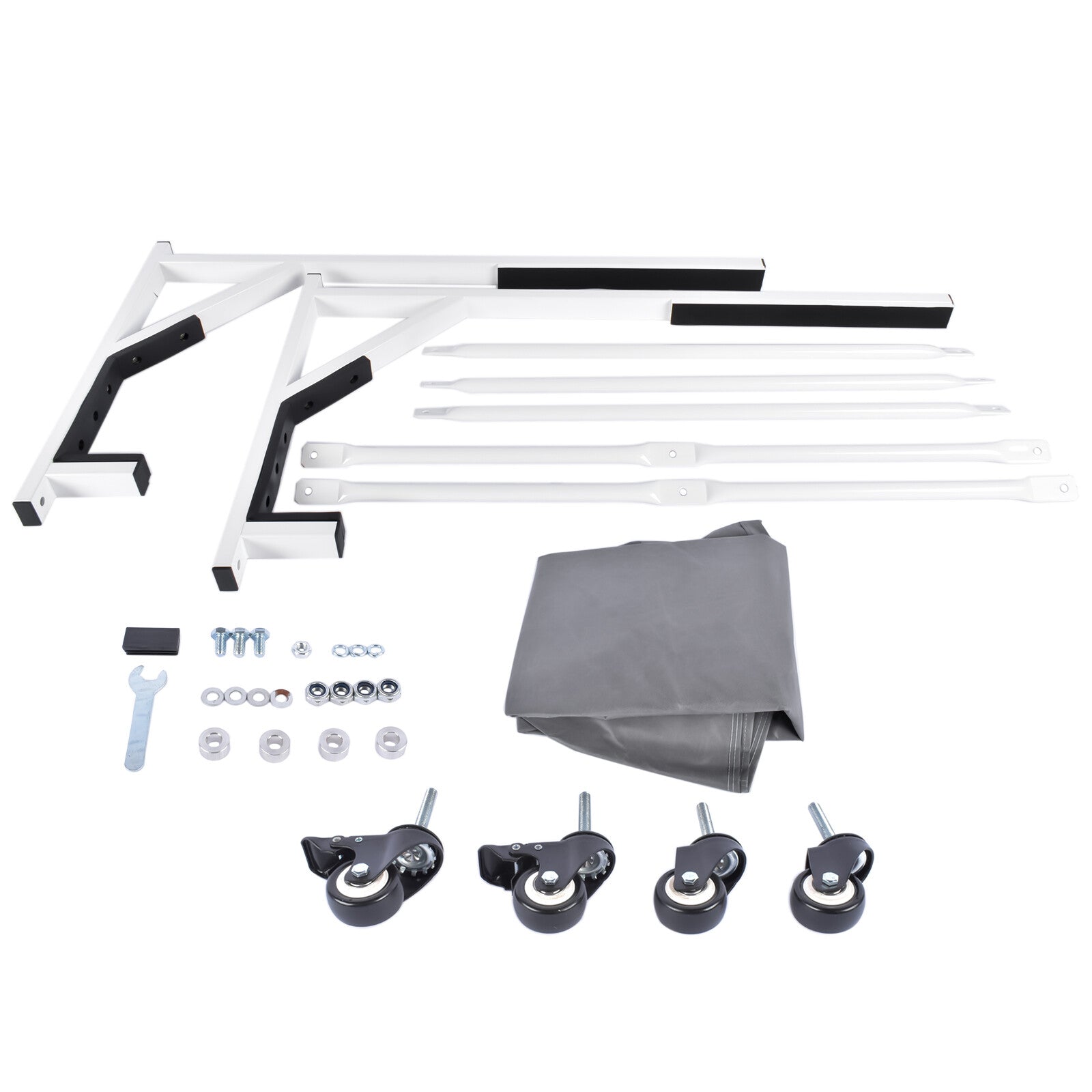 White HARDTOP STORAGE CART with COVER Hard Top for Chevrolet Corvette Mercedes
