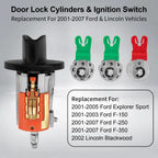 Door Lock Cylinders and Ignition Switch w Keys For Ford 2001 2007 F150 F250 F350
