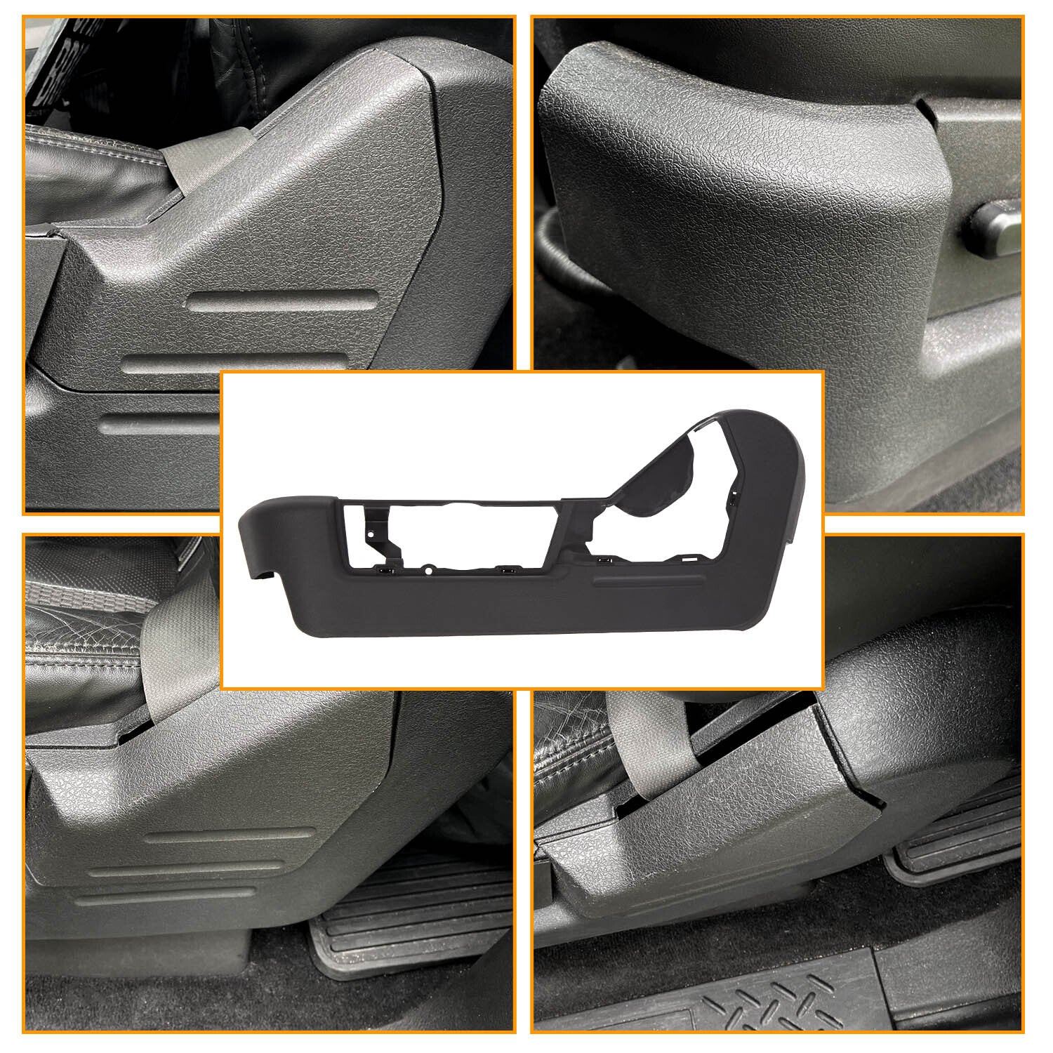 Driver Side Black Seat Track Cover for 2009-2014 Ford F150 F-150