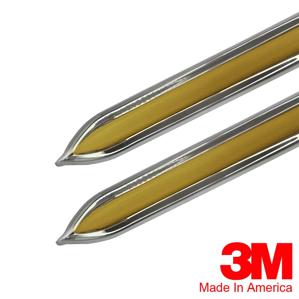 5/8 Gold Chrome Side Body Trim Molding Formed Pointed Ends