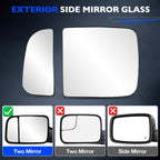 Upper Lower Tow Mirror Spotter Glass Driver Side For RAM 1500 2500 3500 10 20