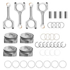 2.4 Engine Piston Kit w/ Connecting Rod Set for Hyundai Sonata Kia Optim Sorento
