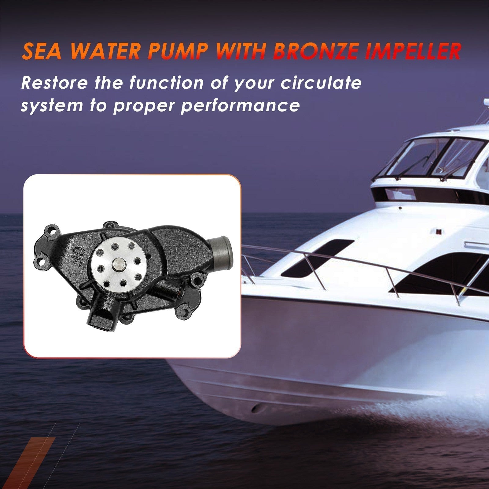 8M0113734 8503991 Sea Water Pump for Mercruiser OMC Stern Drive Penta 4.3L 5.0L