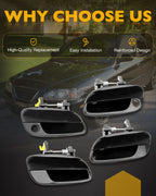 Door Handles Exterior Interior Front Rear for 01 06 Hyundai Elantra 8 Pieces
