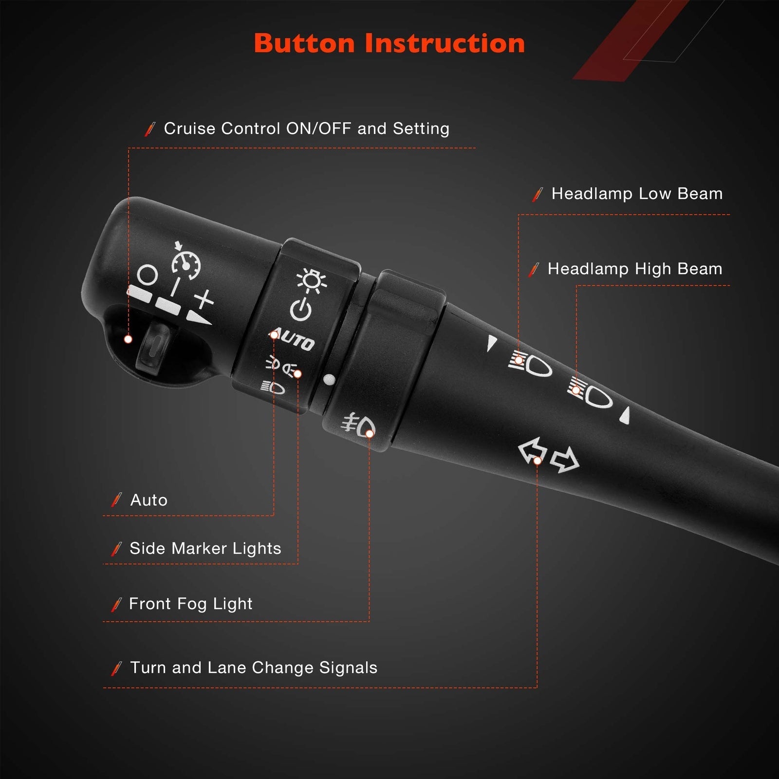 Headlight Turn Signal Multifunction Control Switch for 06-08 Pontiac Grand Prix