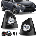 Bumper Fog Lights w/ Switch Wiring Lamp for 2014 2015 2016 Toyota Corolla S Pair