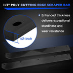 M75679 1/2 Poly Cutting Edge Scraper Bar for John Deere 54 Snow Plow 2 Pack