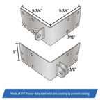 Floating Dock Outside Corner Hinge Plate Male Female Set Galvanized Steel