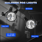 Clear Fog Light Kit for Honda CRV 2007 2009 Front Bumper Driving Lamps Pair