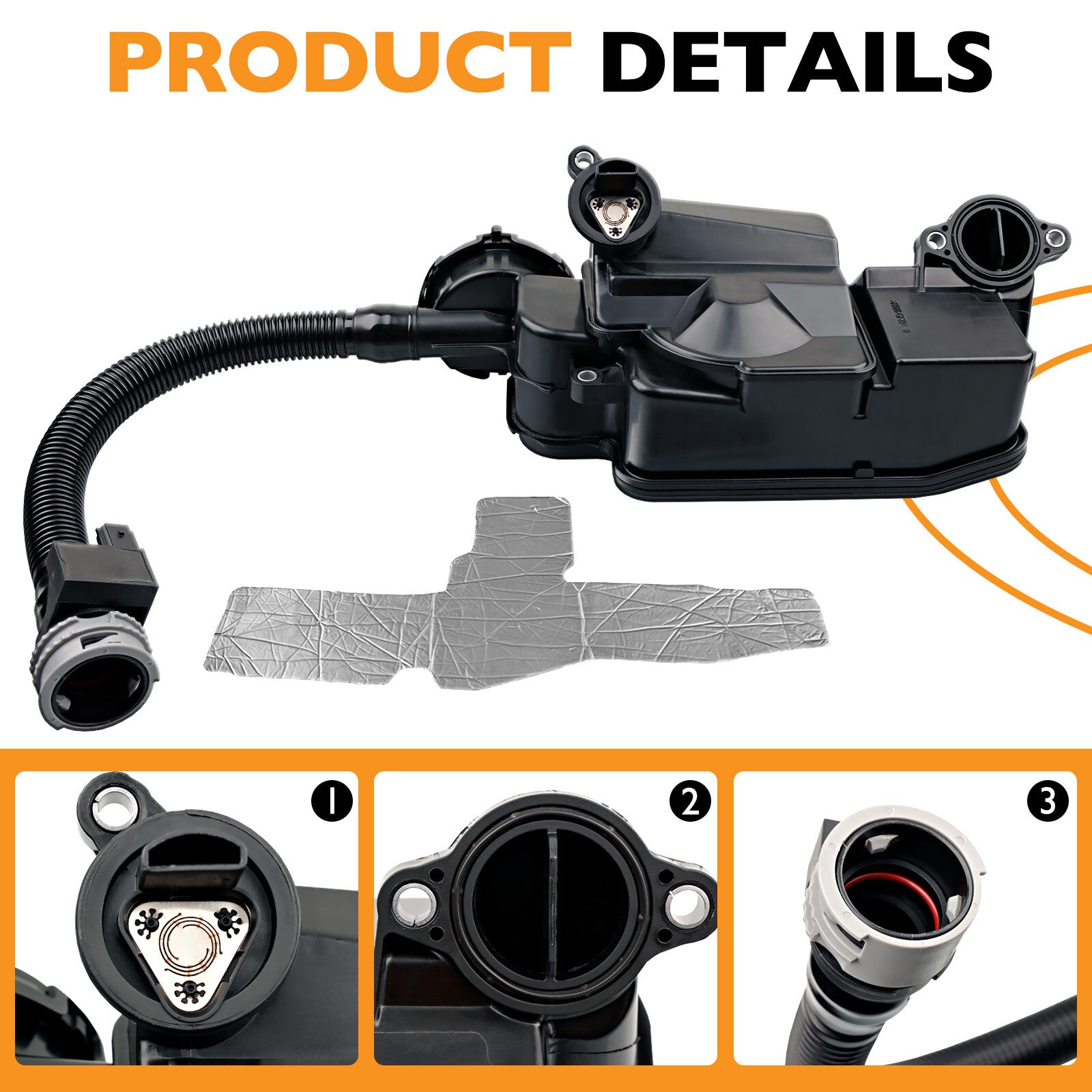 Crankcase PCV CCV Oil Separator Assy for Ford F250 F350 F450 6.7L Diesel 11 16