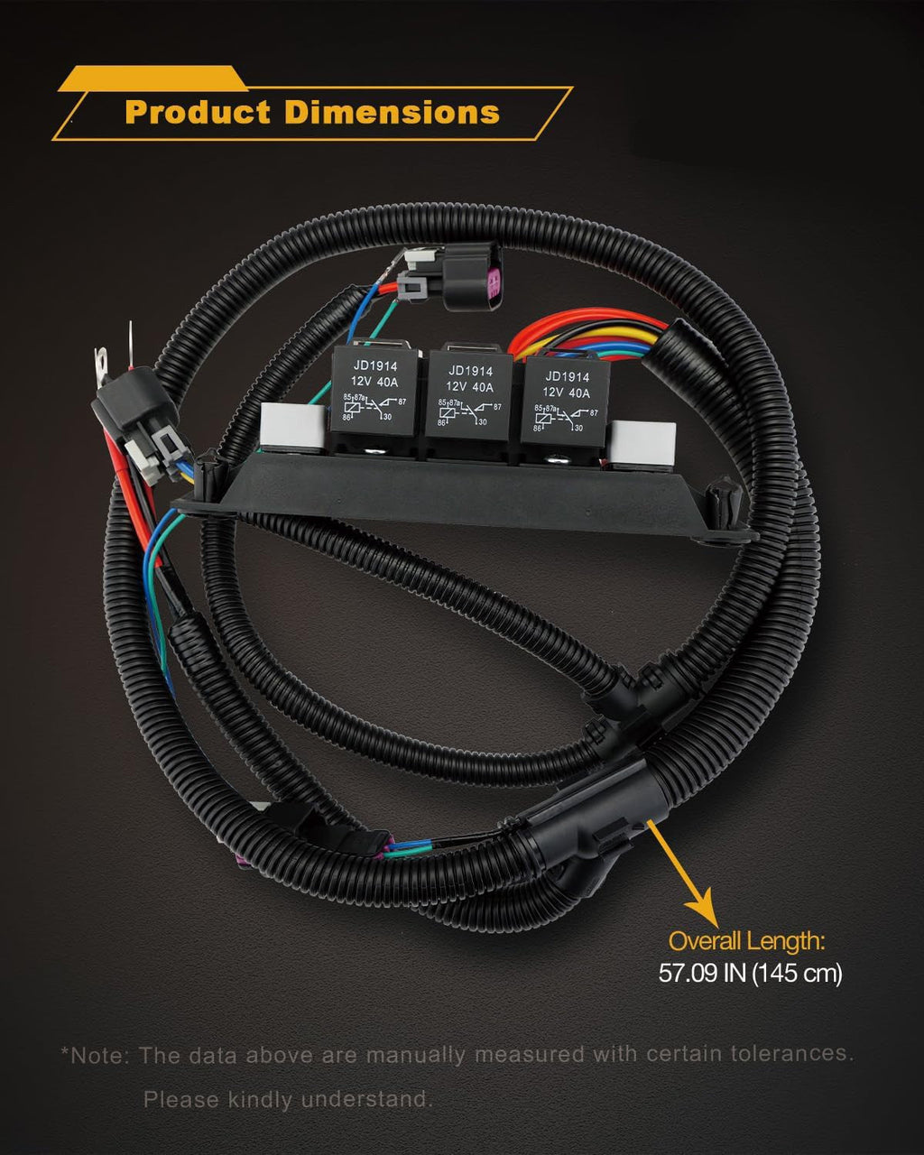 Electric Fan Dual Speed Control Wiring Harness for Chevy Silverado Sierra 99 07