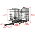 Folding Rear Basket Accessory for Most Mobility Scooters Sturdy Steel Black