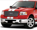 Dual 8 Inch Vinyl Rally Stripes Racing Stripe Kit for Ford F150 F-150 Bonus Kit