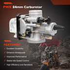 PWK 24mm Carburetor Kit for Predator 196cc 200cc 212cc KT196 Go Karts