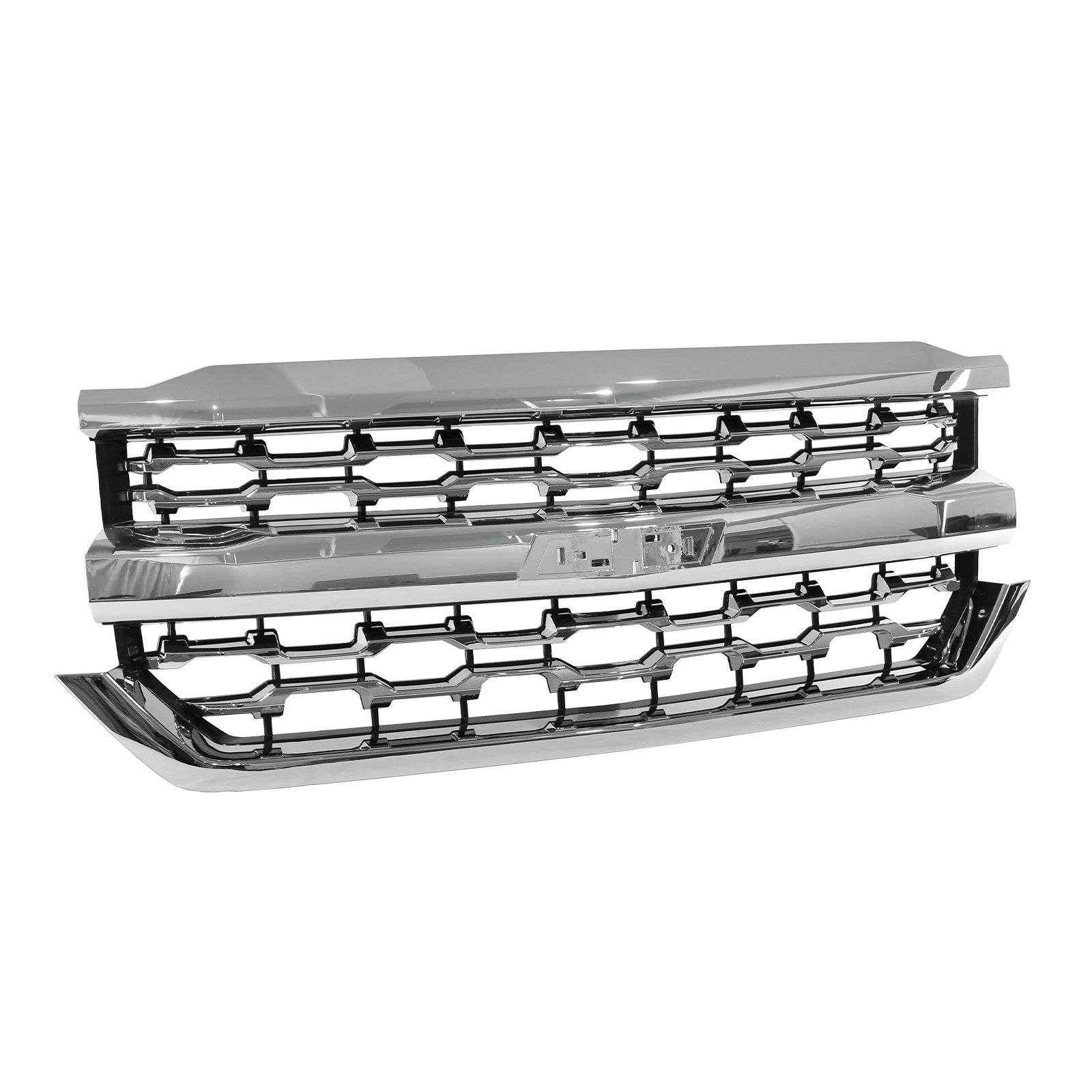 Chrome Front Bumper Grille LTZ Style for Chevrolet Silverado 1500 2016 2017 2018