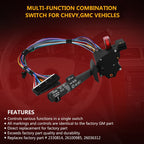 Turn Signal Windshield Wiper Hazard Cruise Switch for Chevy Tahoe S10 GMC C1500