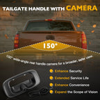 Upgrade Metal Tailgate Handle Backup Camera for Chevy Silverado GMC Sierra 1999 2007