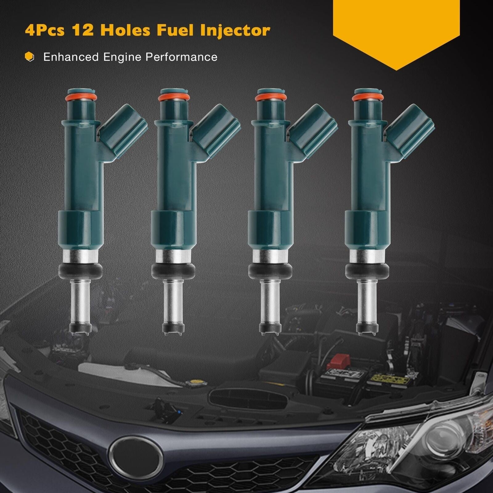23250-37020 Denso Fuel Injectors for 2010 2015 Toyota Lexus CT200h Prius 1.8L 4x