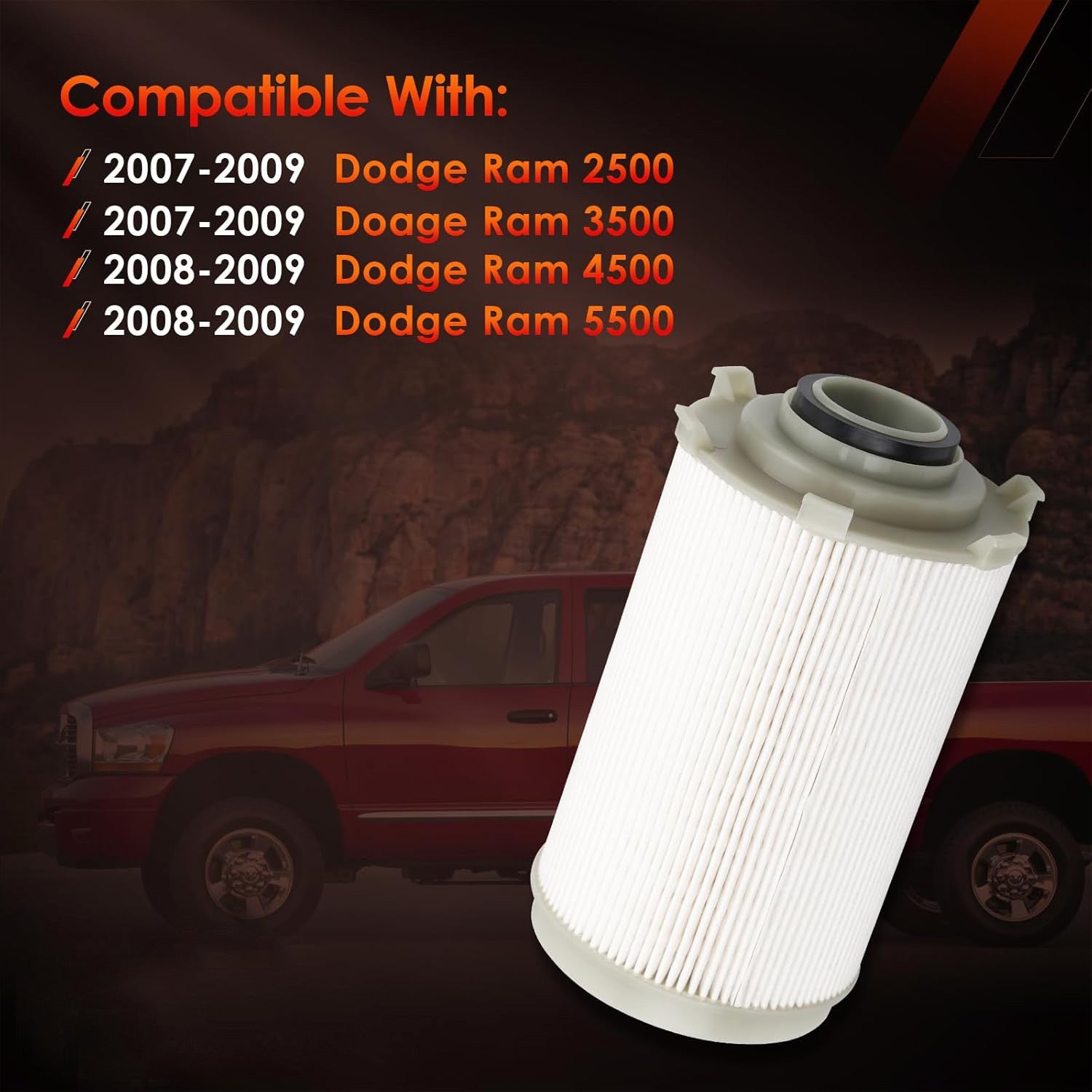 68061634AA Fuel Oil Filter for Dodge Ram 2500 5500 6.7L Cummins Diesel 2007 2009
