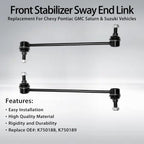 Front Stabilizer Sway Bar End Links for Chevy Equinox GMC Terrain 2007 2017 2Pcs