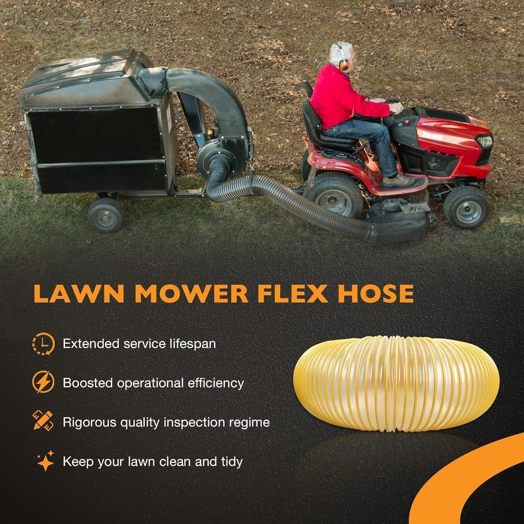 Leaf Vac Grass Catcher Flex Hose 8 Inch for DR Agri Fab Trac Vac 4 Foot