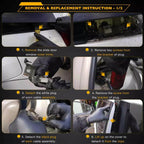 Power Sliding Door Cable Kit for Toyota Sienna 2004 2010 Rear Left Right 2 Pcs