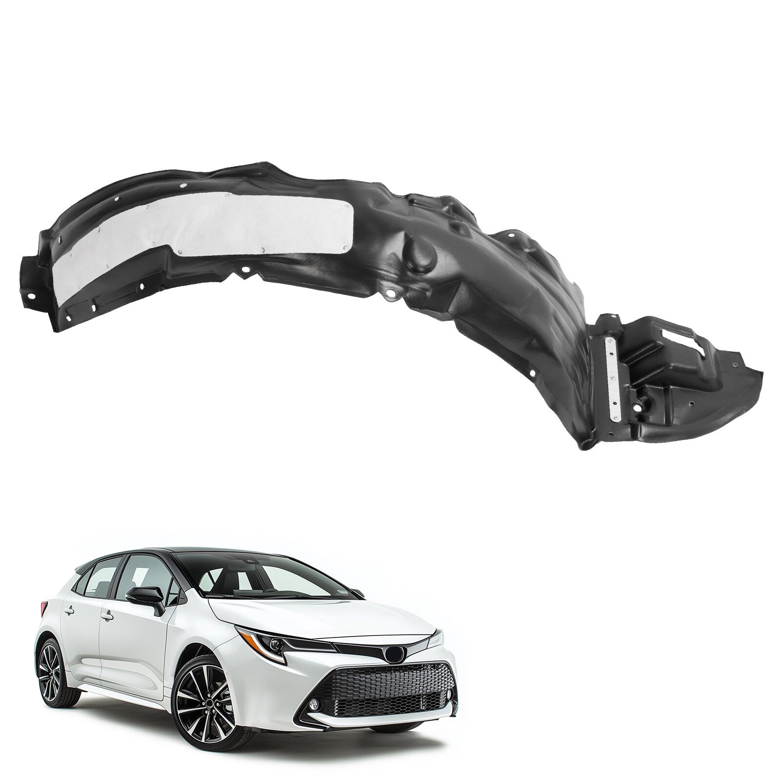 Front Fender Liner Passenger Side Wheel Well Cover for 2017-2019 Toyota Corolla