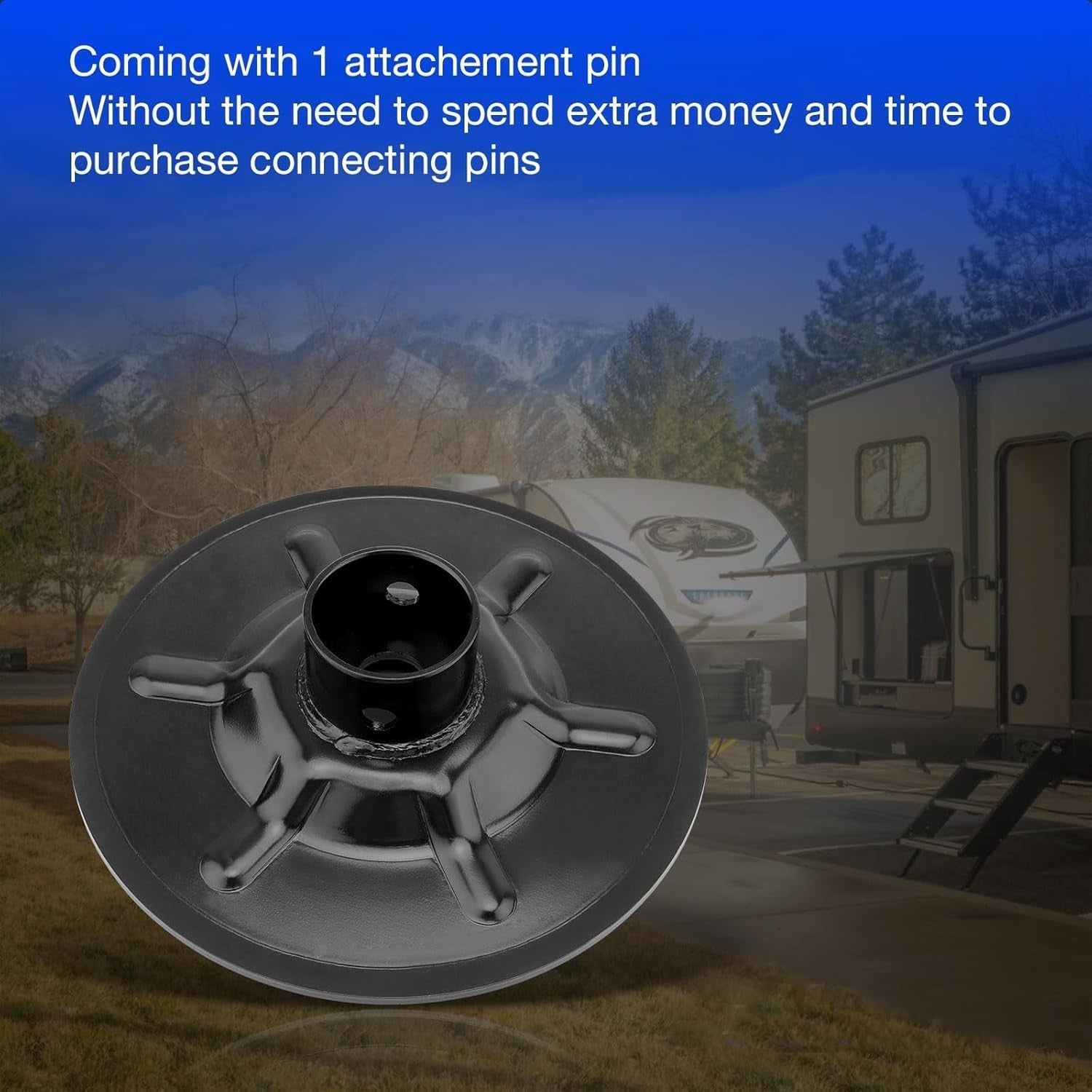 9 in Rear Jack Foot Pad for 2 Inch ID Round Tube LC Hall Effect Ground Control 3.0