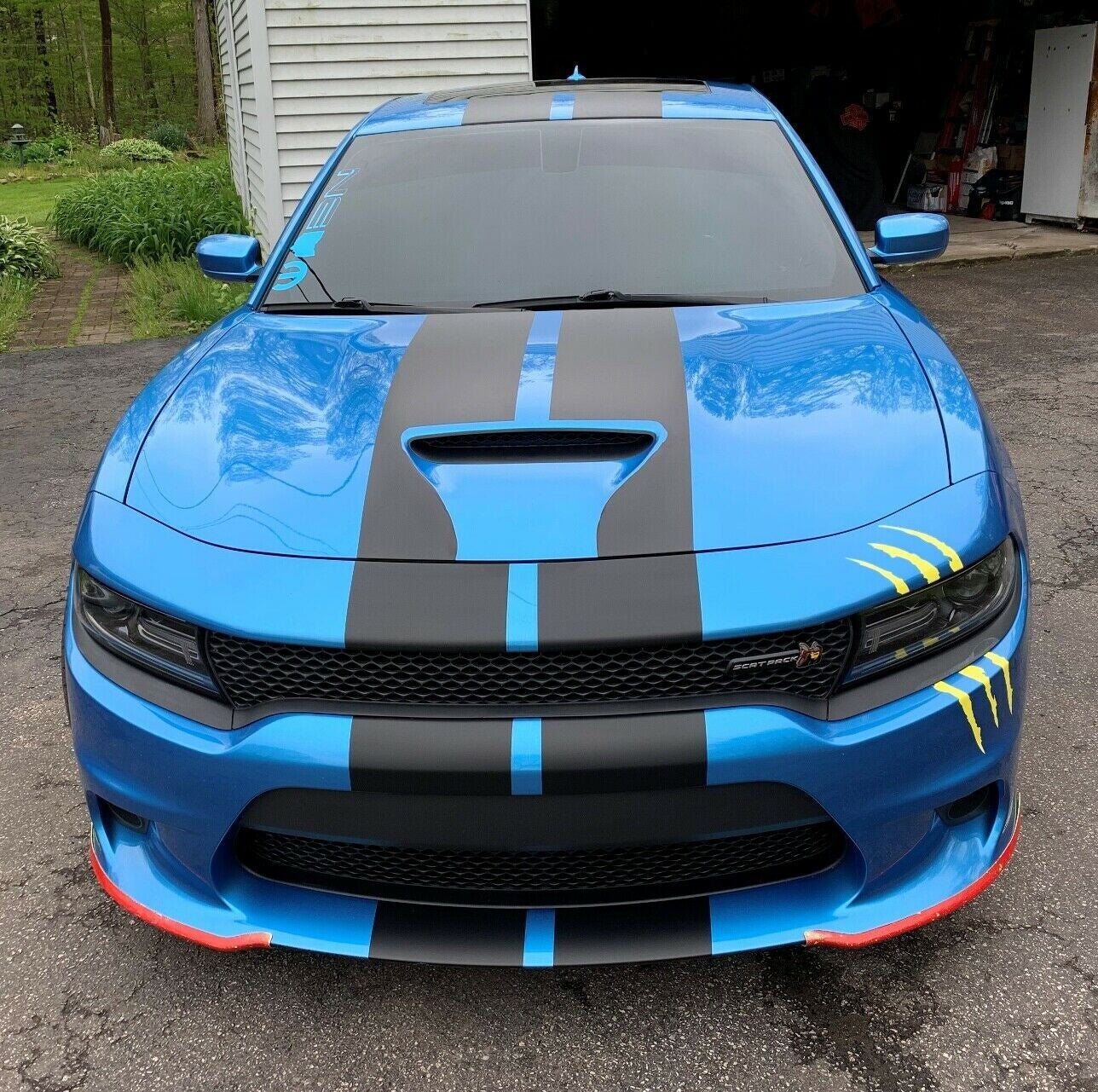 10 Inch Vinyl Rally Stripes Racing Stripe Kit Hood Trunk Roof for Dodge Charger