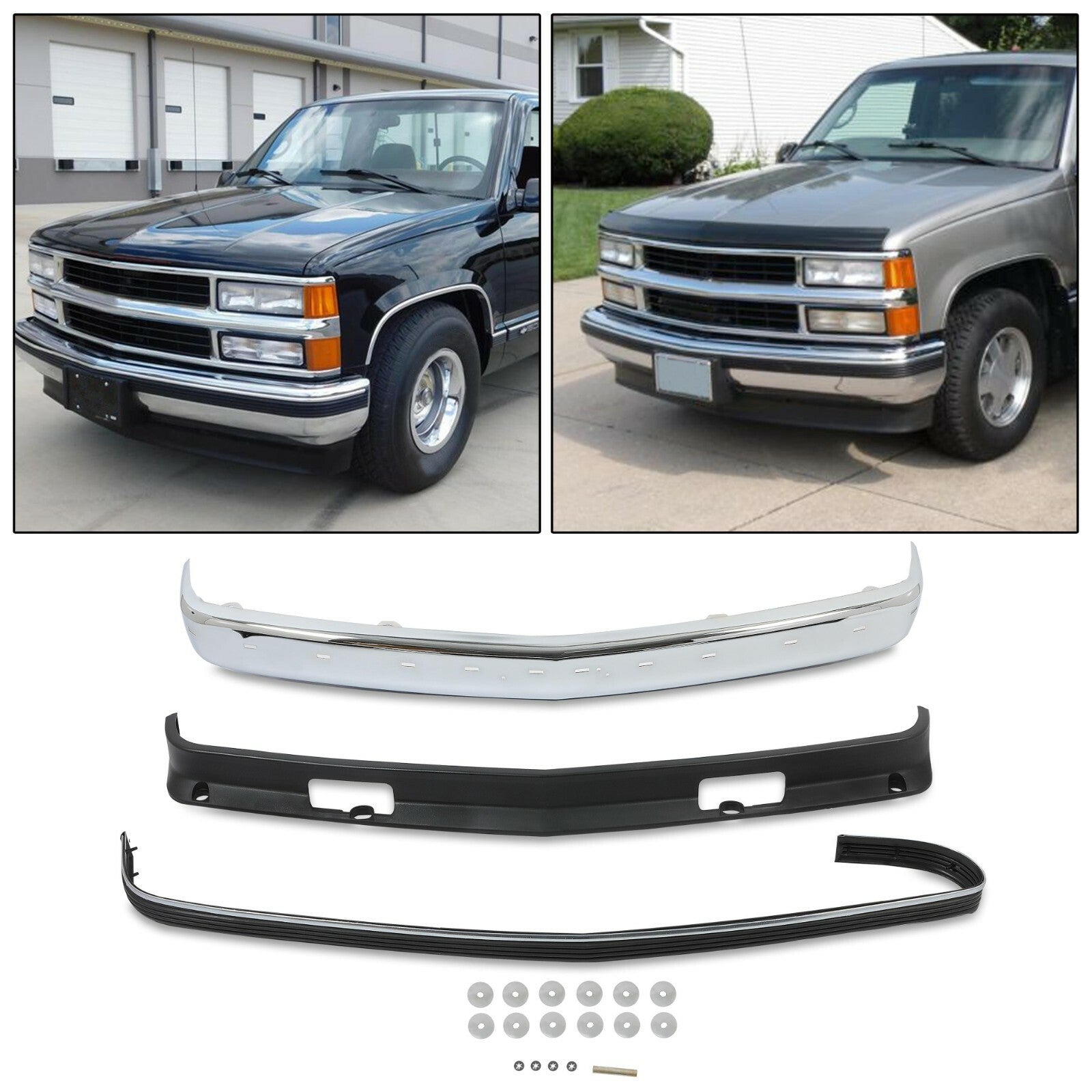Front Bumper Kit Deflector For 1988 2000 Chevy GMC C K 1500 2500 3500 Yukon