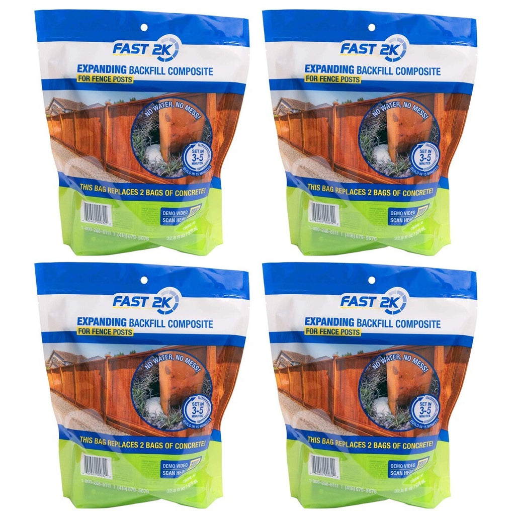 Fast 2K Fence Post Mix Concrete Alternative for Fence Mail Post Installs 4 Pack
