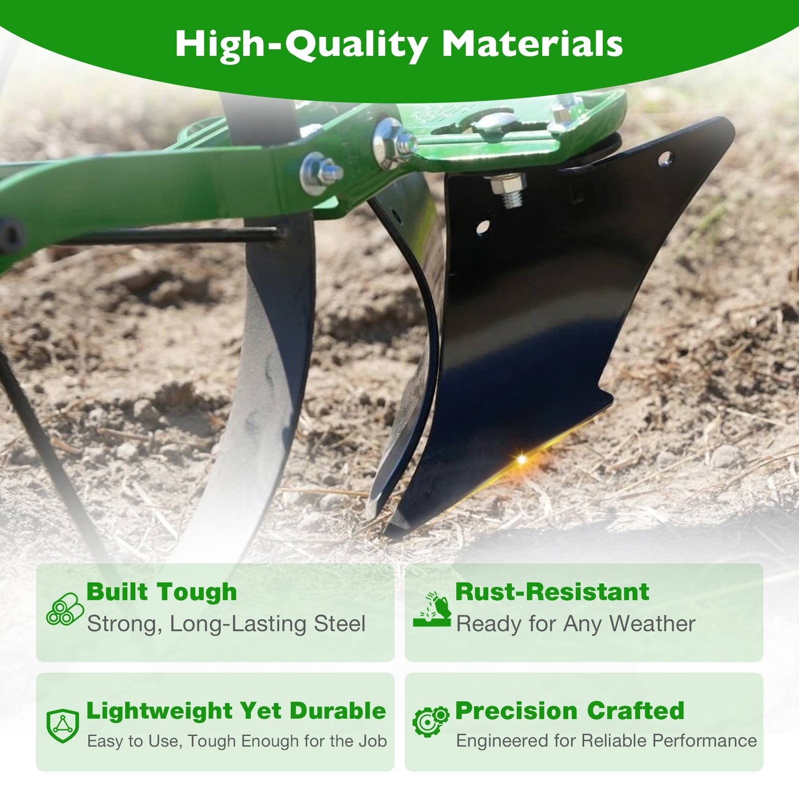 Heavy Duty Hoss Wheel Hoe Plow Set with Attachments for Planet Jr Other Model