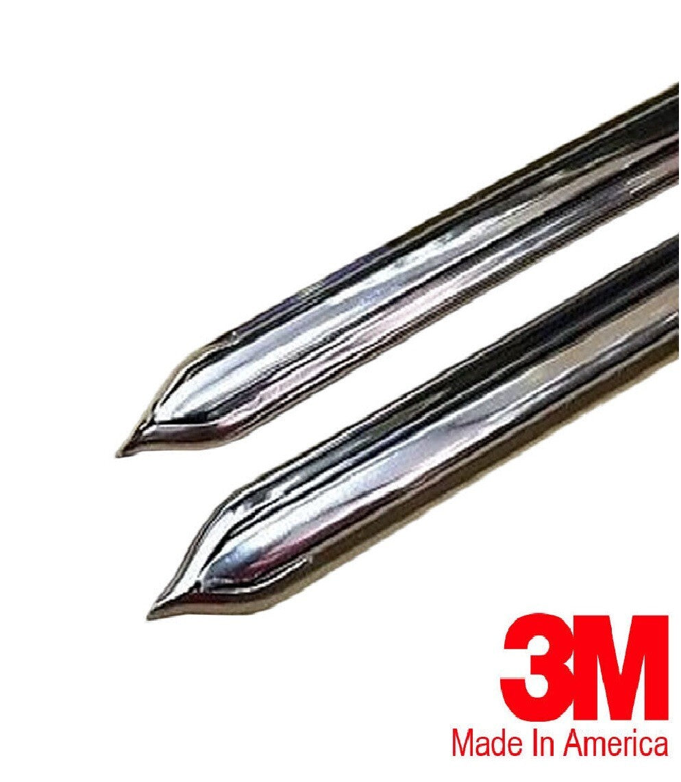 Side Body Trim Molding Vintage Style Chrome 7/8 Inch Formed Pointed Ends