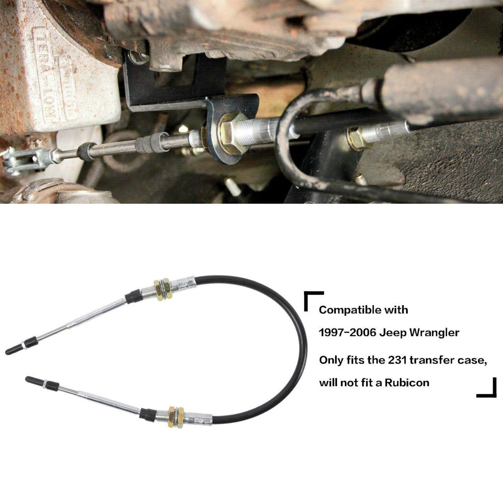 Transfer Case Cable Shift Linkage Heavy Duty Upgrade for 97-06 Jeep Wrangler TJ