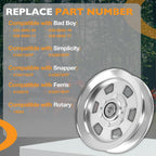 033 8050 00 Flat Idler Pulley for Bad Boy Ferris Simplicity Snapper 48 52 54 Inch