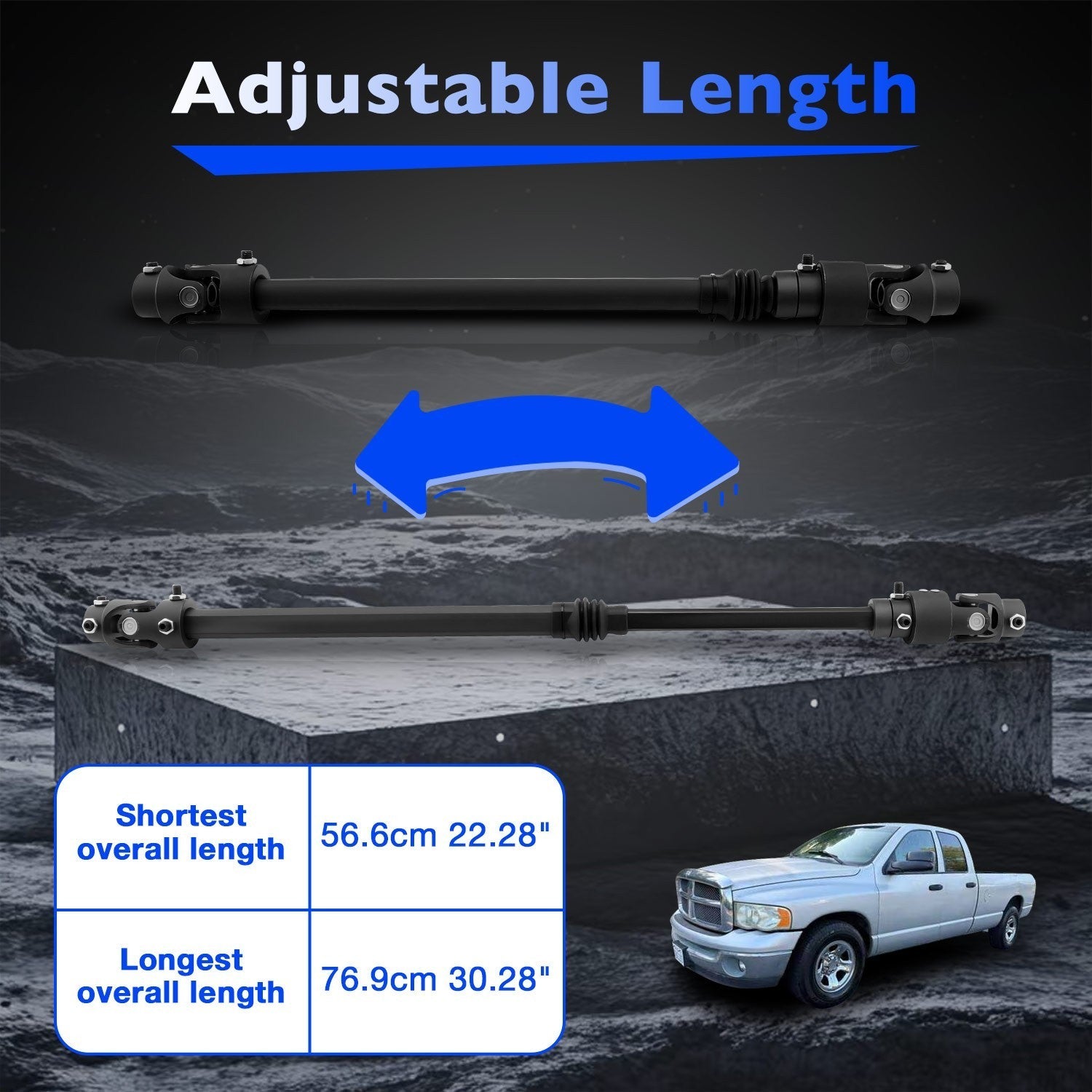 000950 Telescopic Steering Shaft For Dodge Truck Ram 1500 2500 3500 1995 2002