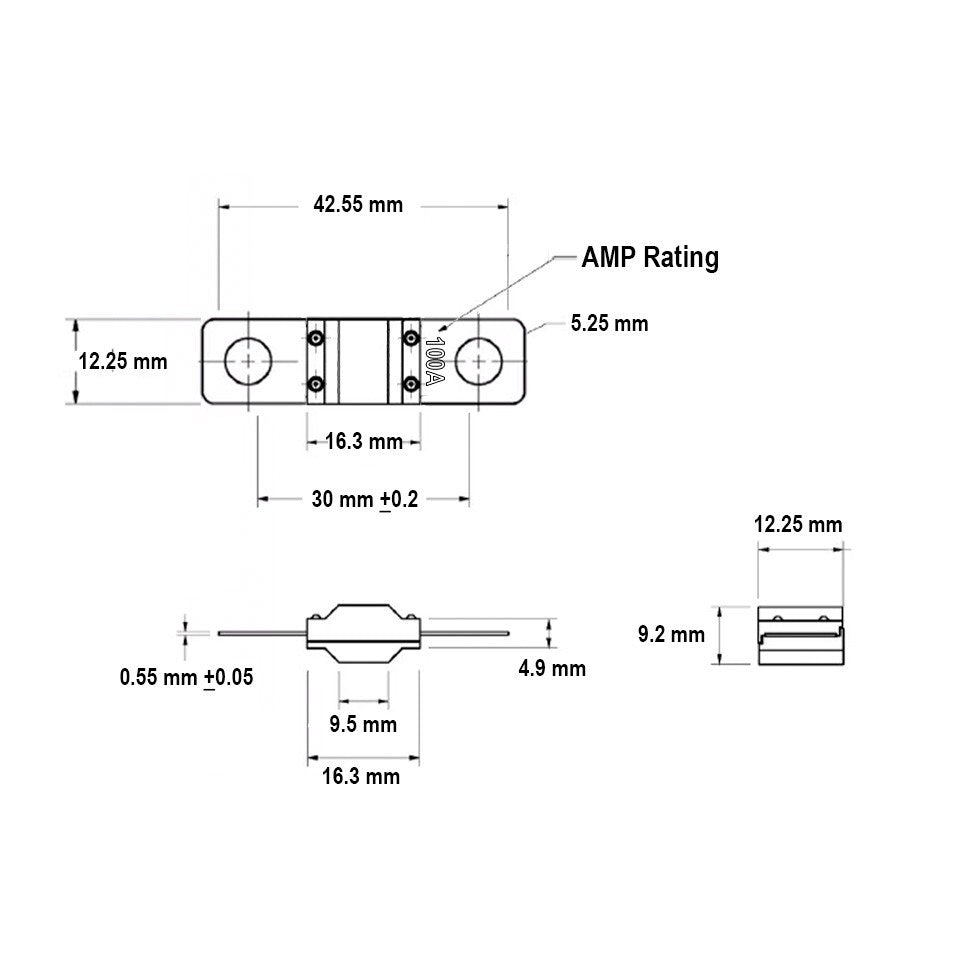 MIDI AMI 150A 150 Amp 32V Fuse for Auto Marine Stereo Audio Video 2 Pack