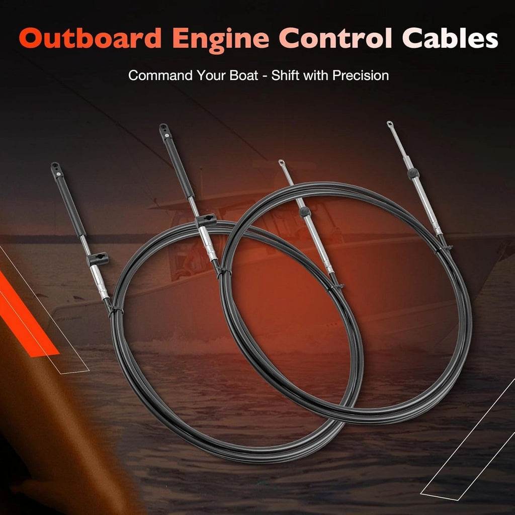 Throttle Shift Cable 16 Ft Gen II for Mercury Mariner Mount Control 2 Pack