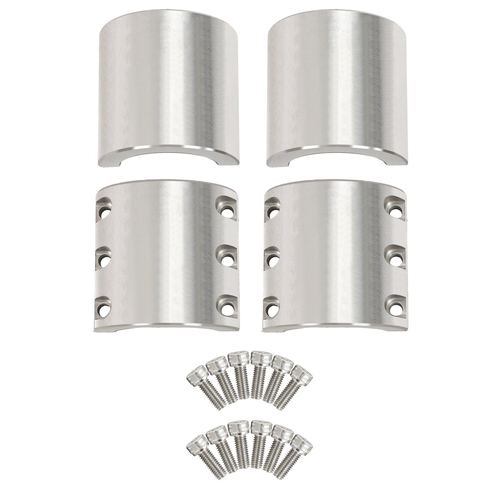 2Pcs Universal 2 Inch OD Tube Clamps Roll Cage Mount Long