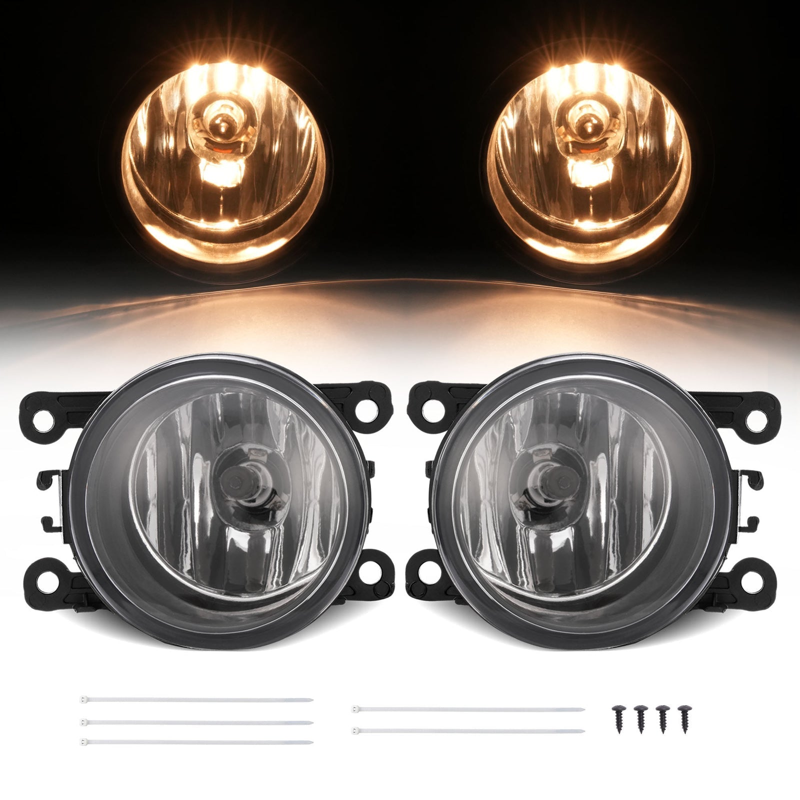 Clear Lens Fog Lights Bumper Lamps 2Pcs New for Ford Explorer 2011-2015