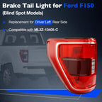 Driver Side LED Tail Light Brake Lamp With Blind Spot For Ford 2021 2023 F150