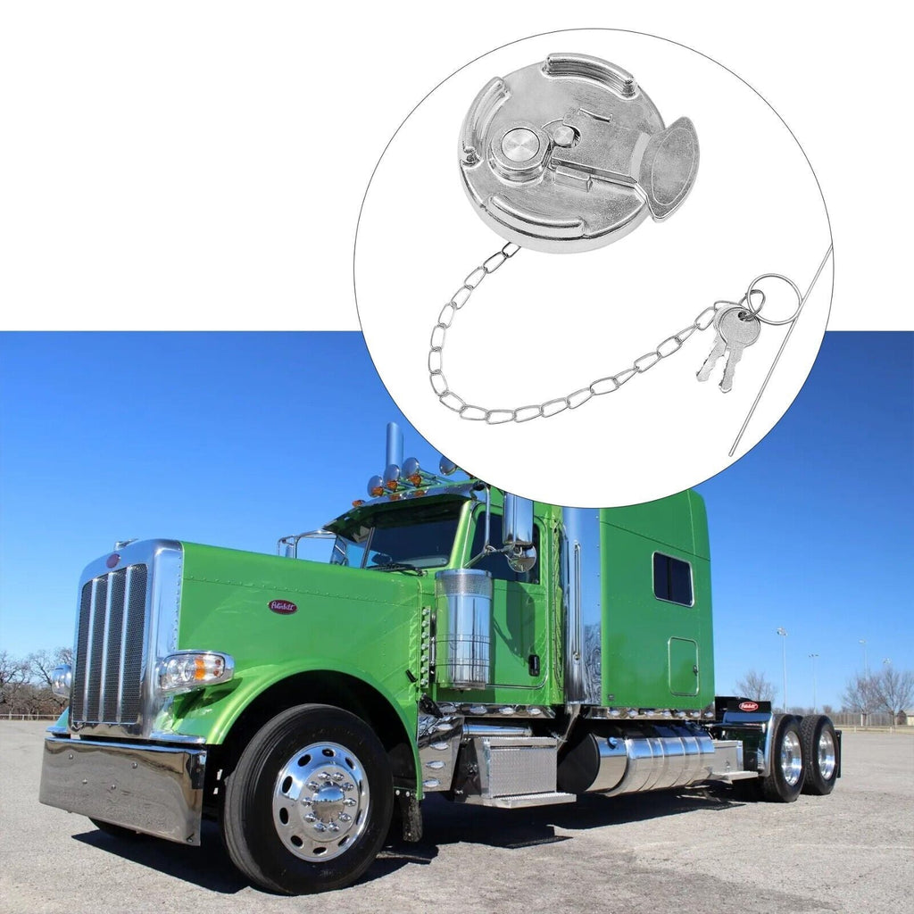 1104859200 4in Locking Diesel Fuel Cap for Peterbilt 1972 2017 330 587 Trucks 2x